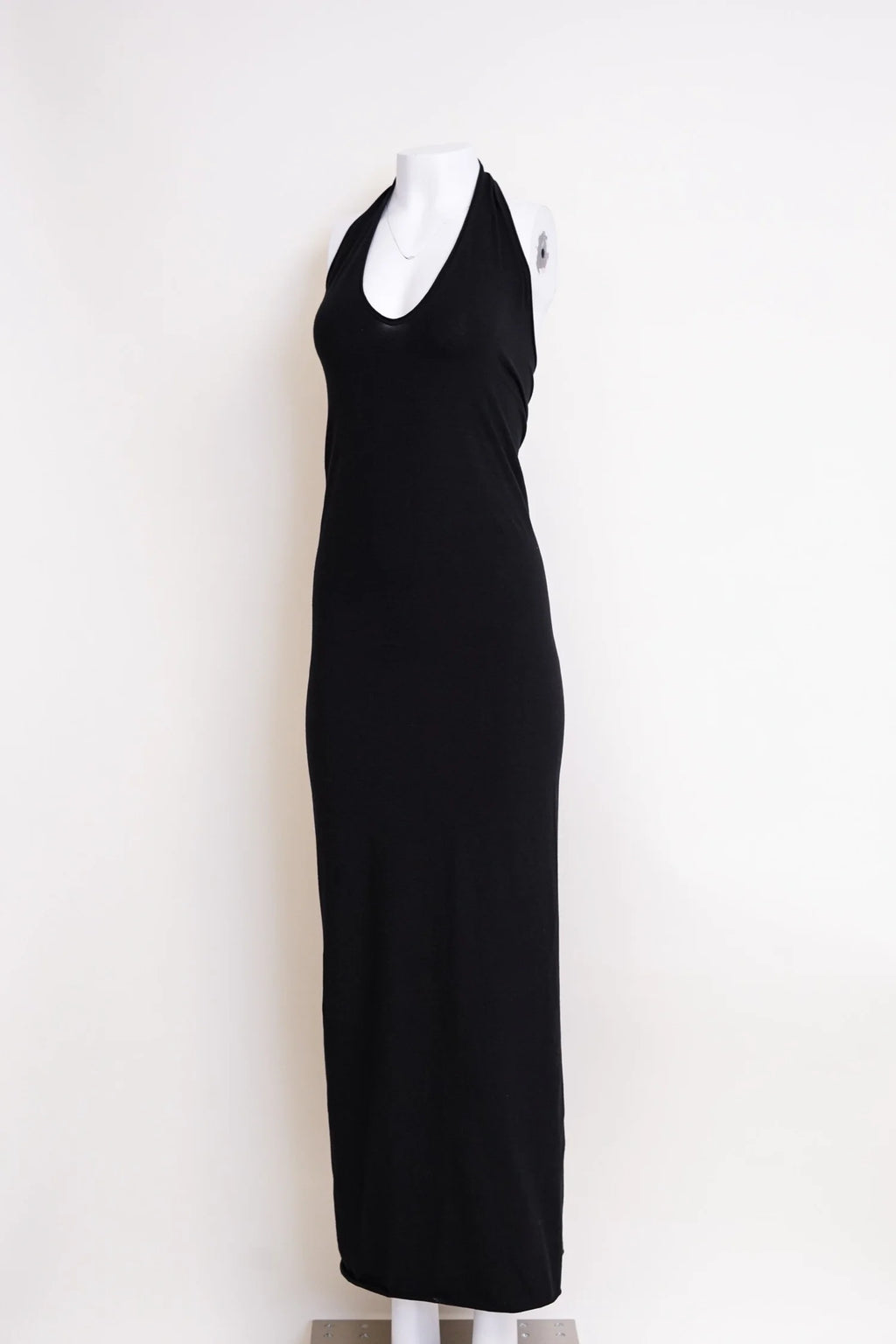 Jean Paul Gaultier long black cut-out dress early 2000s