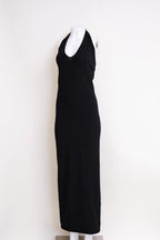Jean Paul Gaultier long black cut-out dress early 2000s