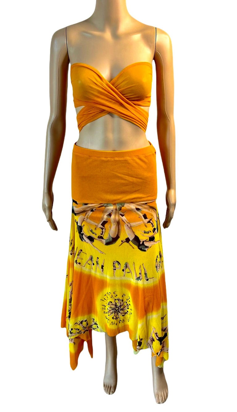Jean Paul Gaultier dress skirt print swimmers dancers