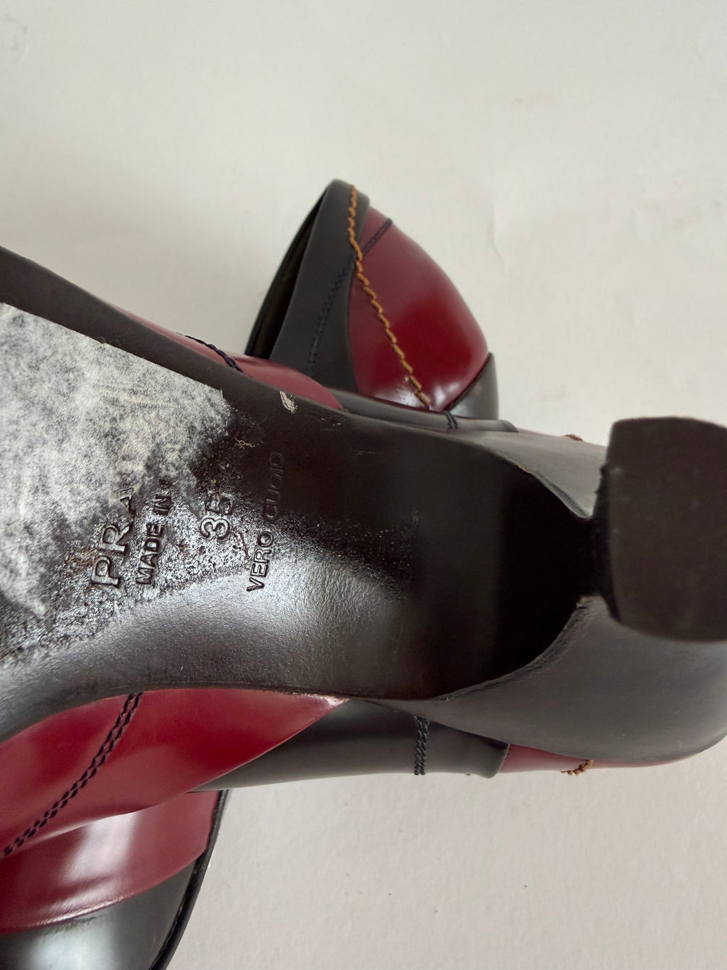 Prada two-tone heels