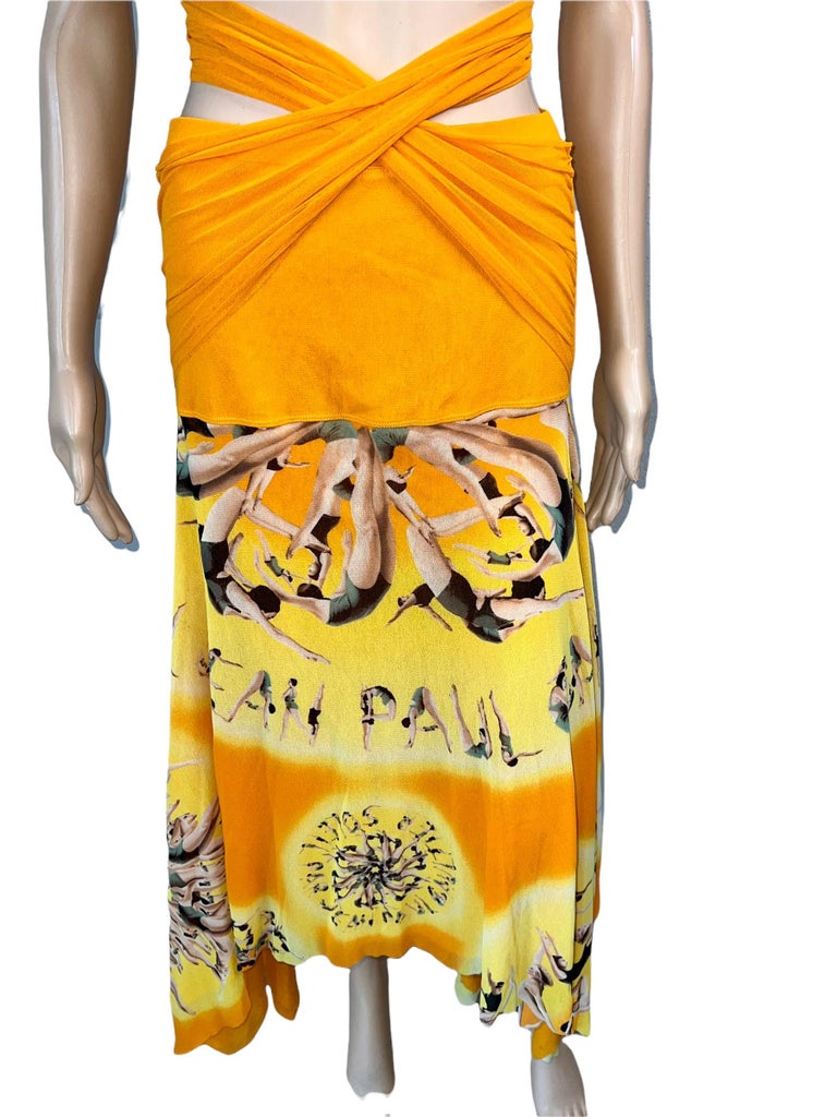 Jean Paul Gaultier dress skirt print swimmers dancers