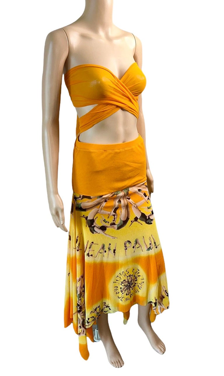 Jean Paul Gaultier dress skirt print swimmers dancers