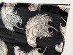 Dolce & Gabbana FW 1997 Runway black silk feather set
