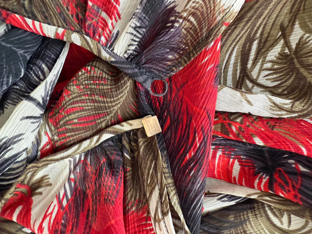 Gianni Versace FW 2001 silk feathers shirt