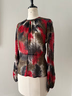 Gianni Versace FW 2001 silk feathers shirt