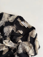 Dolce & Gabbana FW 1997 Runway black silk feather set