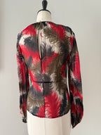 Gianni Versace FW 2001 silk feathers shirt