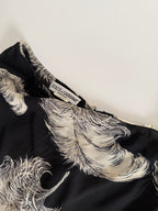 Dolce & Gabbana FW 1997 mini silk skirt print feathers
