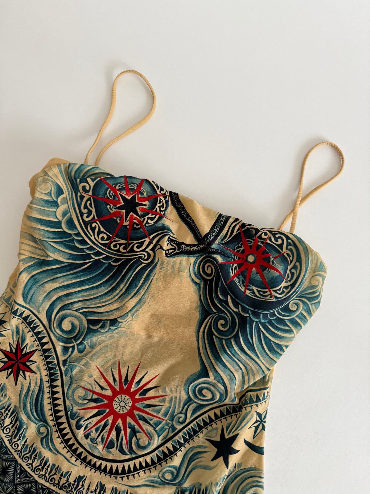 Jean Paul Gaultier beachwear one piece tattoo 90s