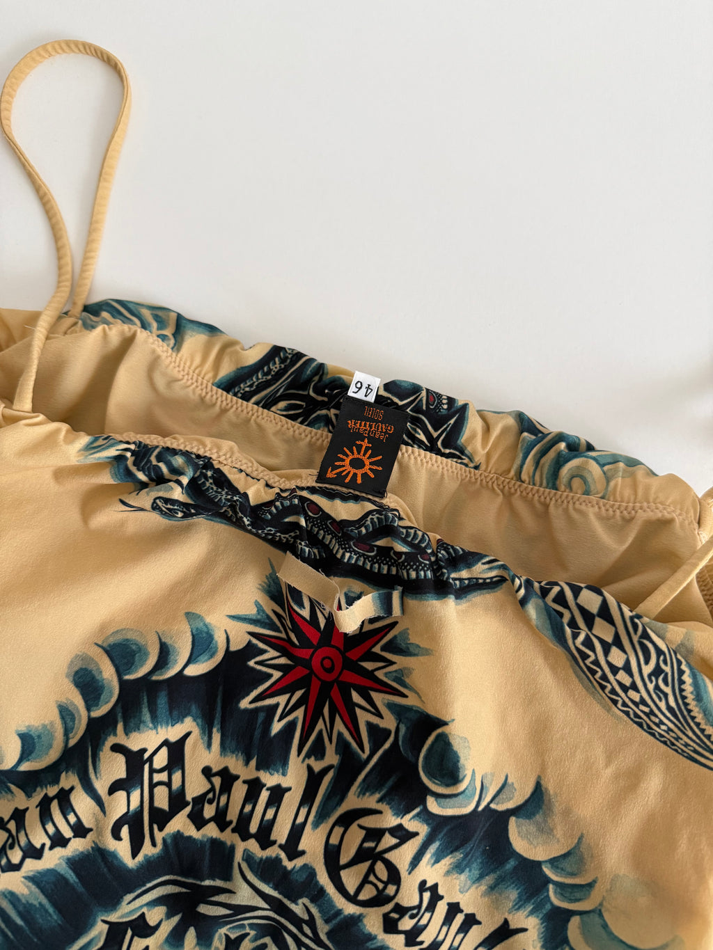 Jean Paul Gaultier beachwear one piece tattoo 90s