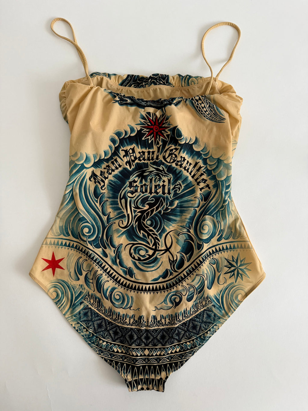 Jean Paul Gaultier beachwear one piece tattoo 90s