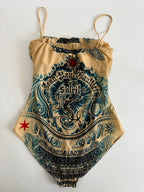 Jean Paul Gaultier beachwear one piece tattoo 90s