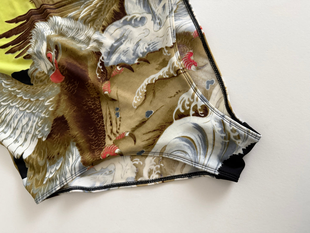 Jean Paul Gaultier 90s eagle print body beachwear