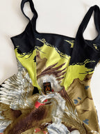 Jean Paul Gaultier 90s eagle print body beachwear