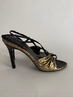Roberto Cavalli F/W 2003 gold sandals