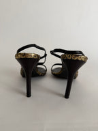 Roberto Cavalli F/W 2003 gold sandals