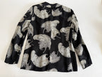 Dolce & Gabbana FW 1997 Runway black silk feather tailleur