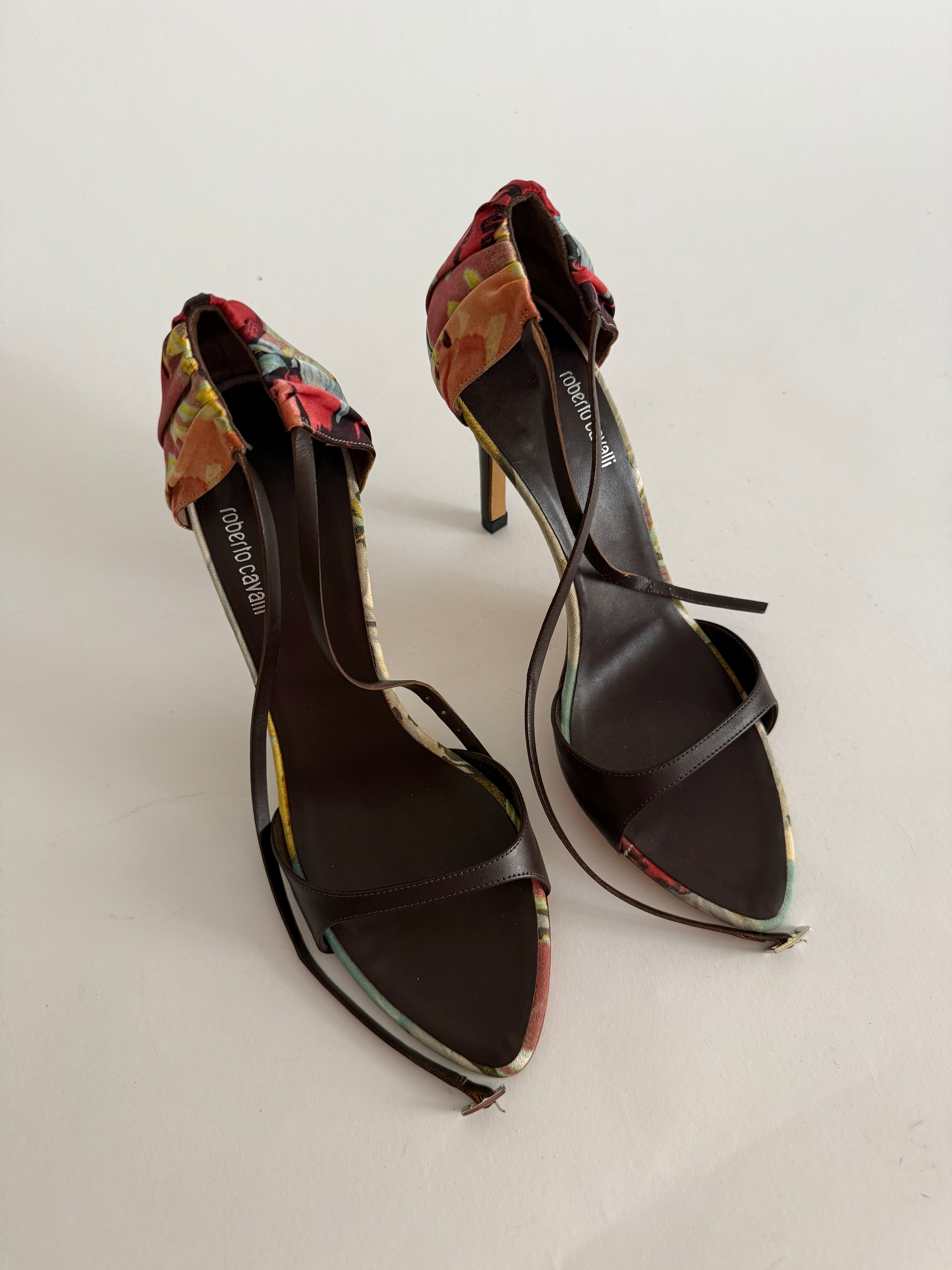 Roberto Cavalli S/S 2003 floral sandals