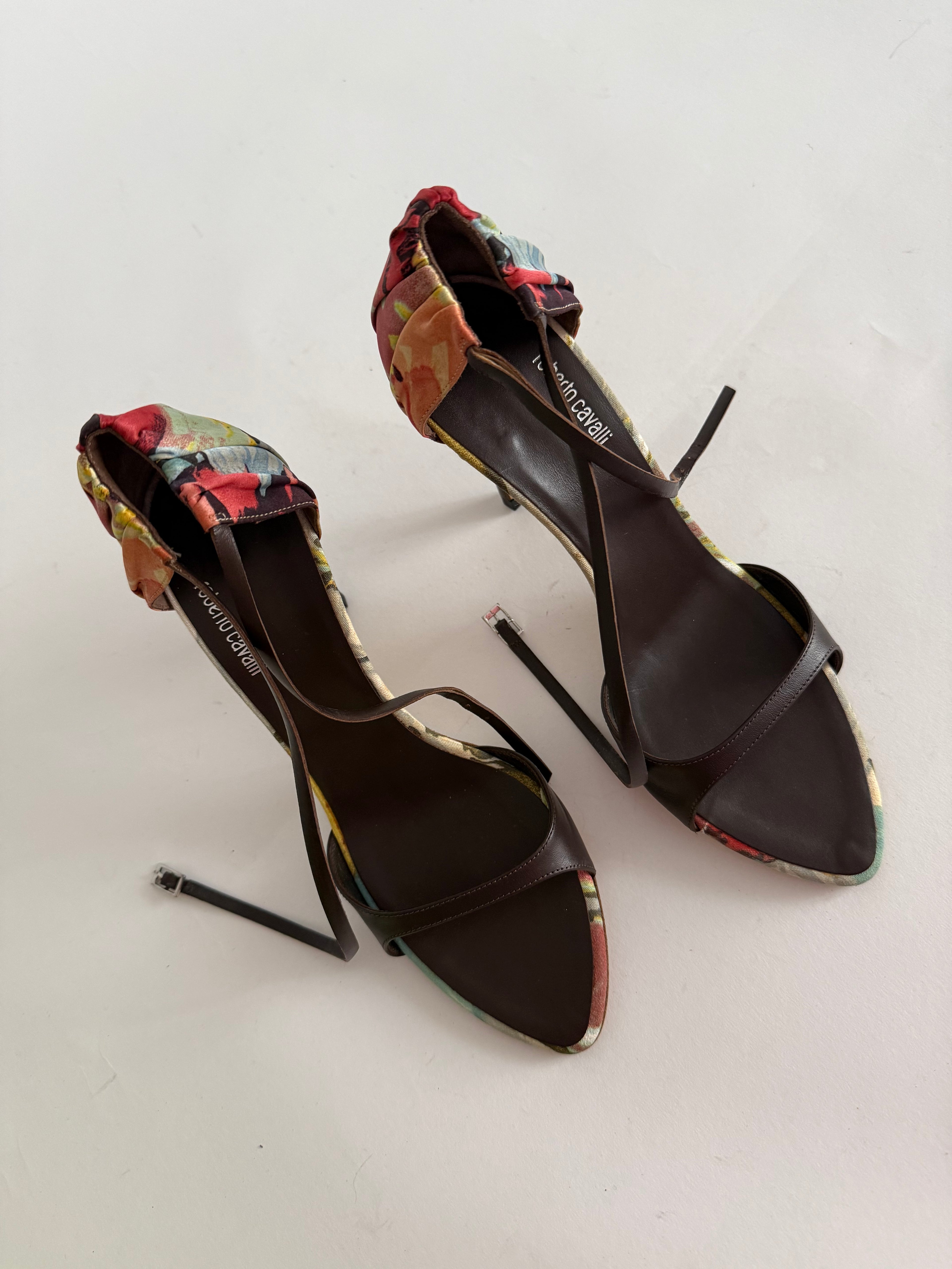 Roberto Cavalli S/S 2003 floral sandals