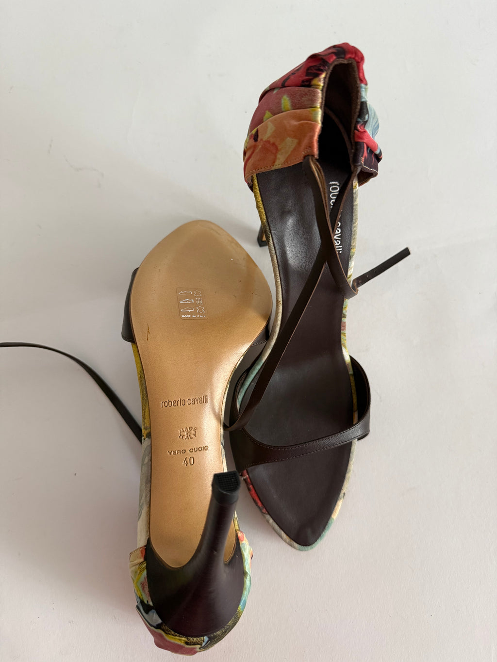 Roberto Cavalli S/S 2003 floral sandals