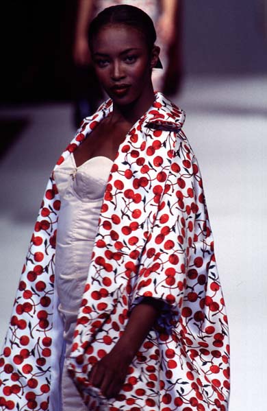 Dolce & Gabbana FW 1996 Runway silk set cherry print