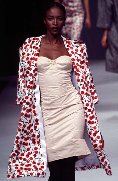 Dolce & Gabbana FW 1996 Runway silk set cherry print