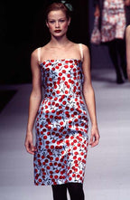 Dolce & Gabbana FW 1996 Runway silk set cherry print