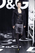 Dolce & Gabbana FW 2003 Runway satin black dress