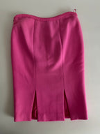 Wool pink skirt Barbie Gianni Versace FW 2002 Runway