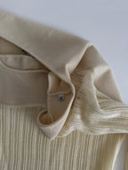 Gianni Versace beige milk FW 2002 Runway sweater
