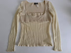 Gianni Versace beige milk FW 2002 Runway sweater
