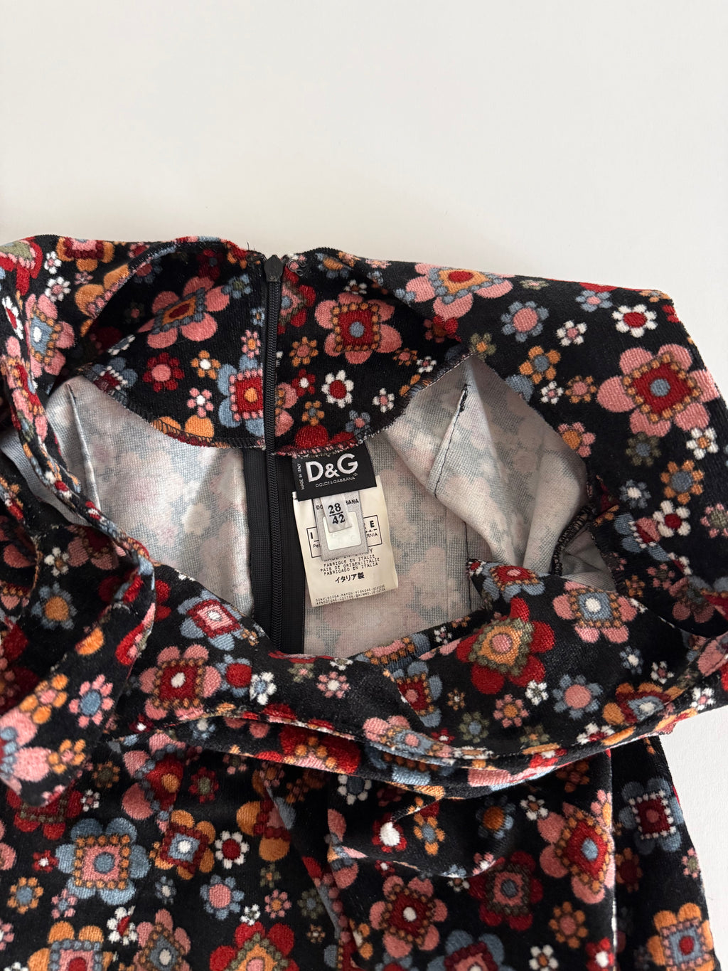 D&g multicolor flower print dress early 2000s