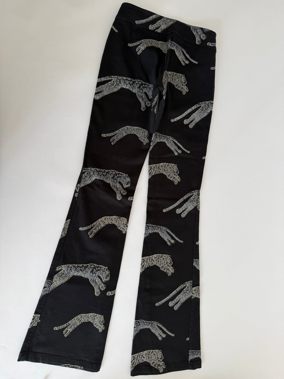 Roberto Cavalli FW 2002 Runway print black jeans