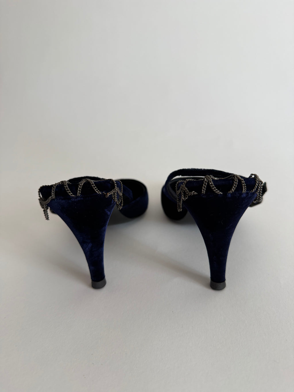 Chanel velvet heels early 2000s