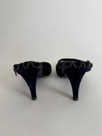 Chanel velvet heels early 2000s