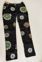 Roberto Cavalli FW 2002 black jewels print jeans