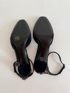 Chanel velvet heels early 2000s