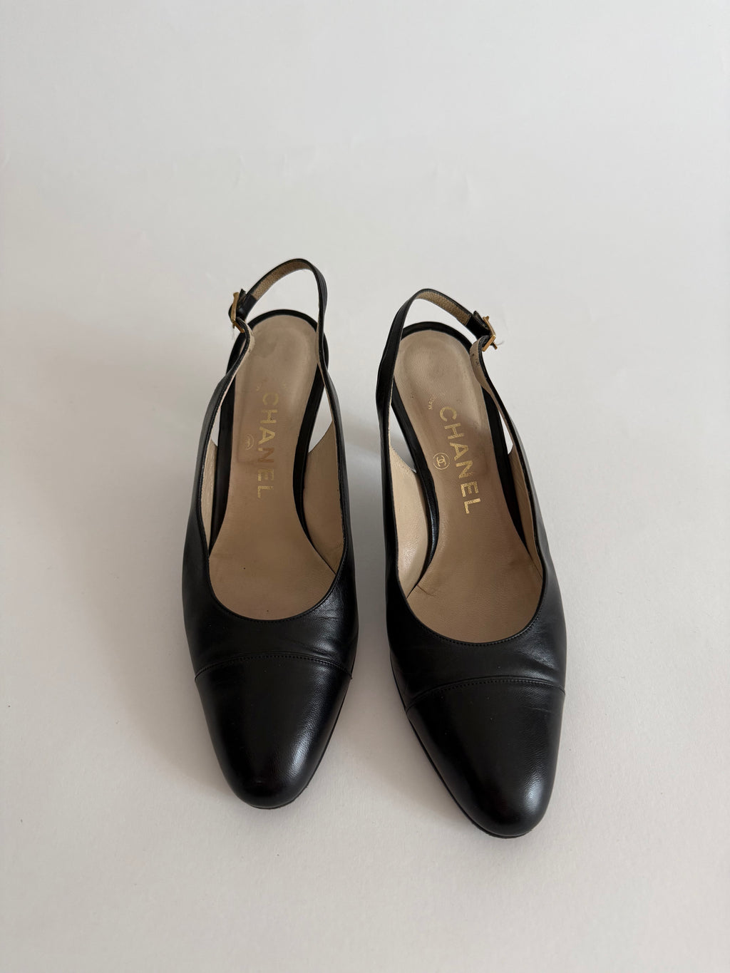 Chanel classic black heels