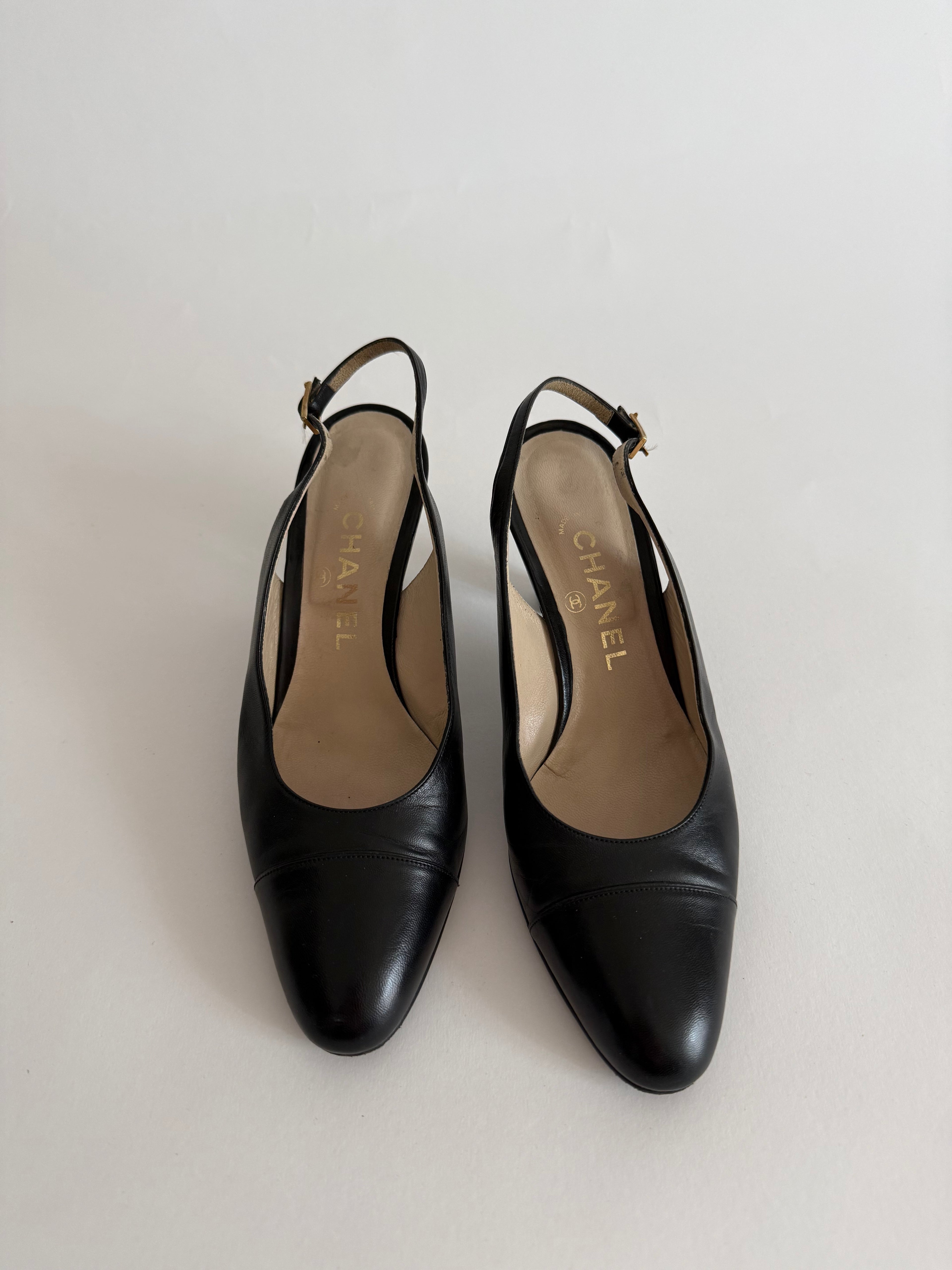 Chanel classic black heels