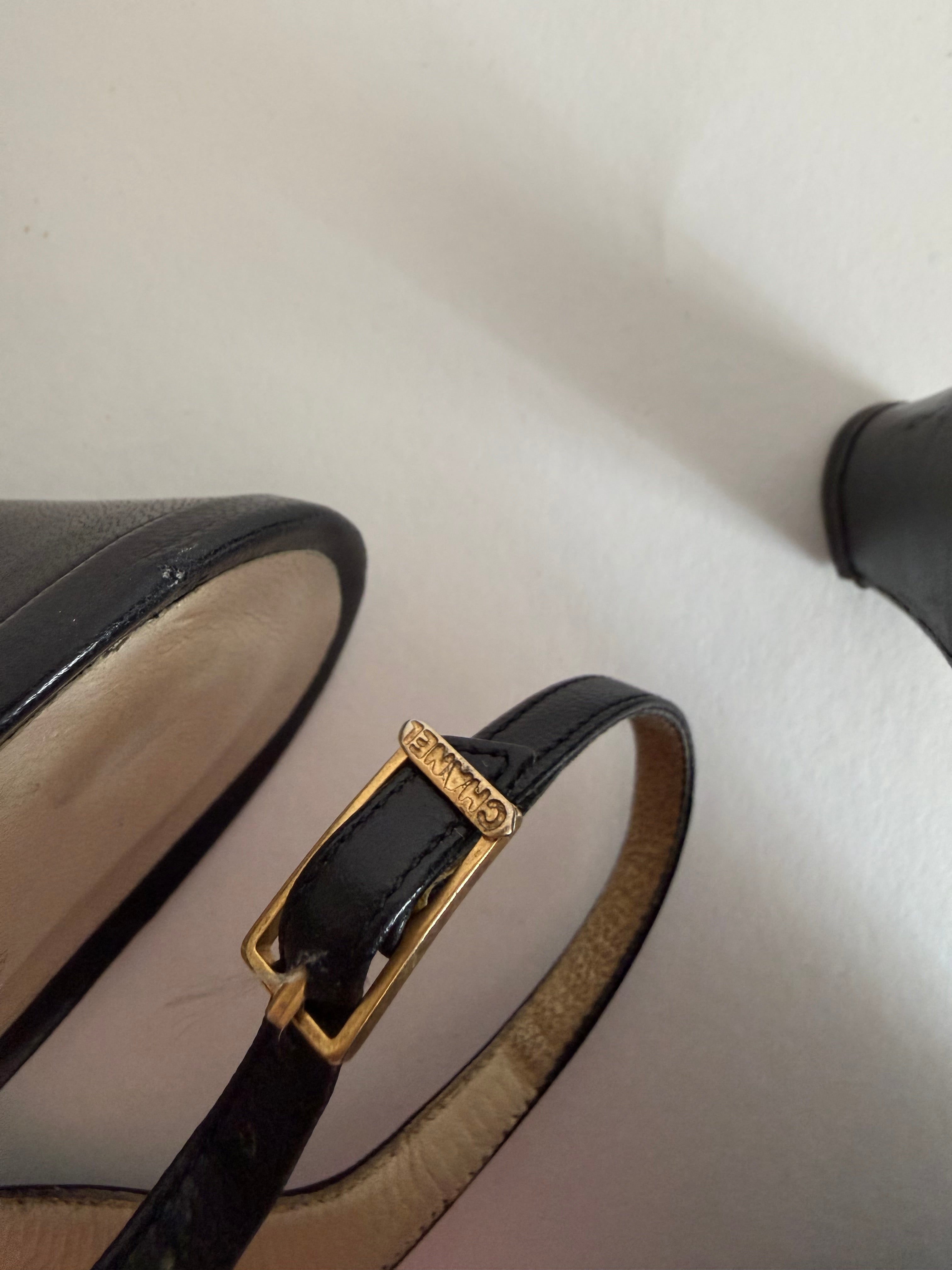 Chanel classic black heels