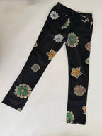 Roberto Cavalli FW 2002 black jewels print jeans