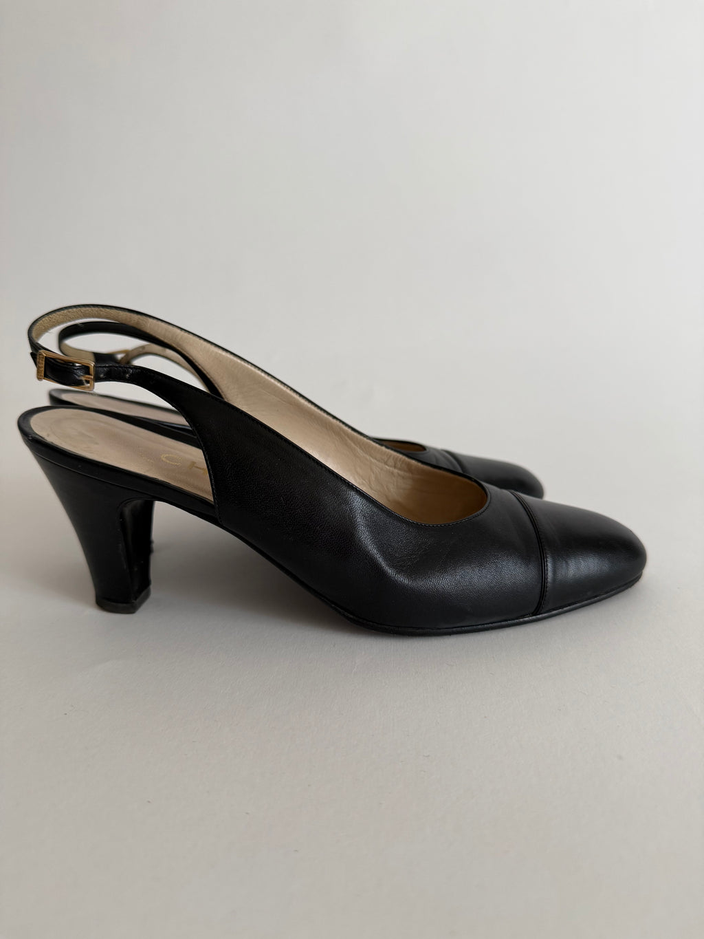 Chanel classic black heels
