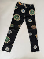 Roberto Cavalli FW 2002 black jewels print jeans