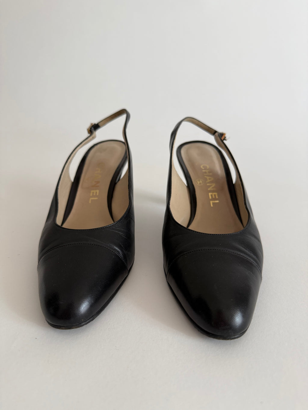 Chanel classic black heels