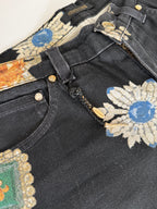 Roberto Cavalli FW 2002 black jewels print jeans