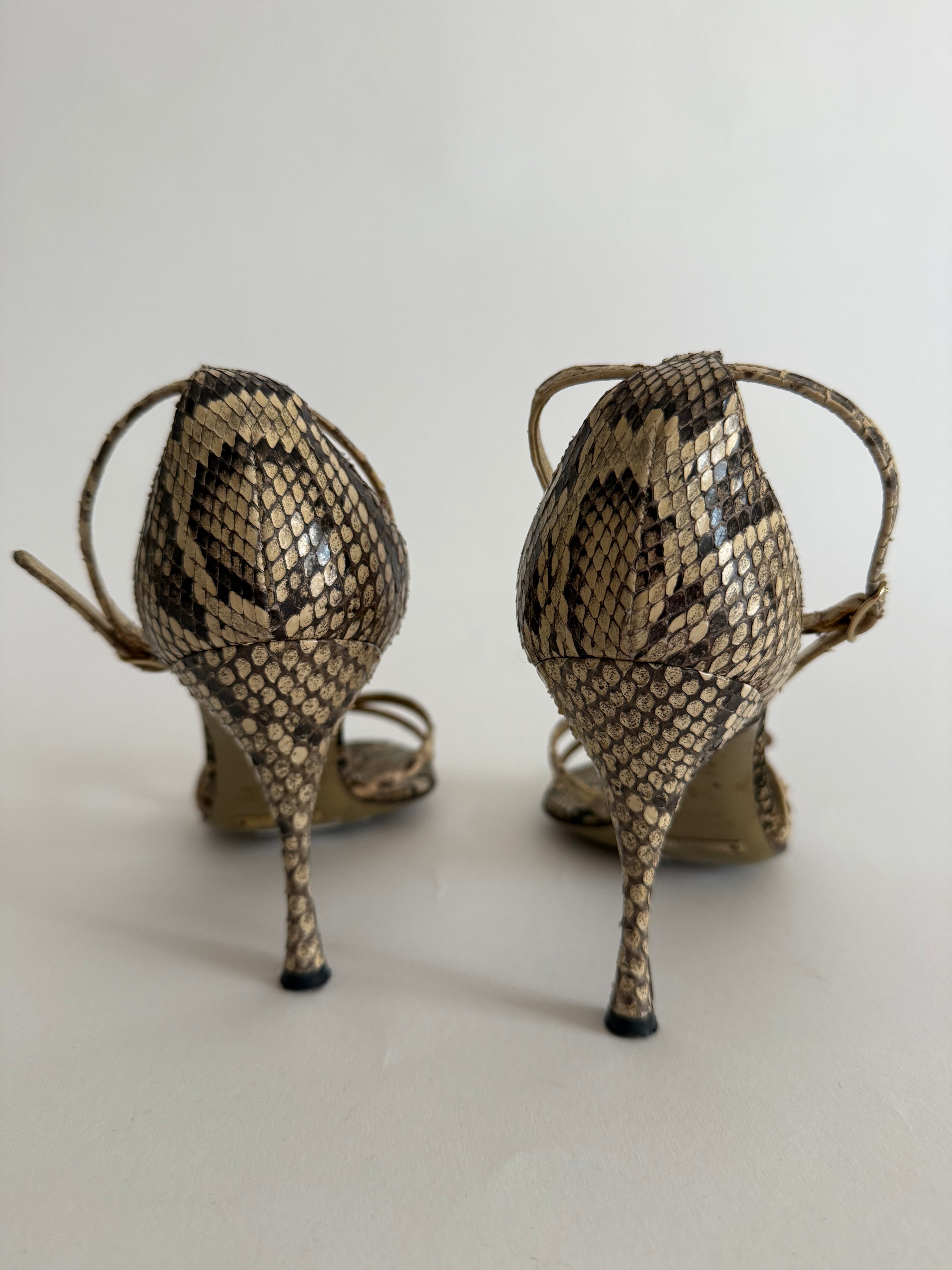 Dolce & Gabbana S/S 2005 heart python sandals