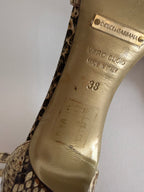 Dolce & Gabbana S/S 2005 heart python sandals
