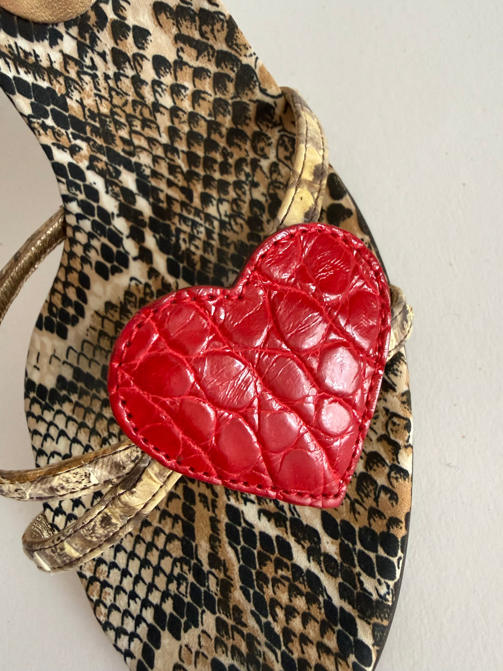 Dolce & Gabbana S/S 2005 heart python sandals