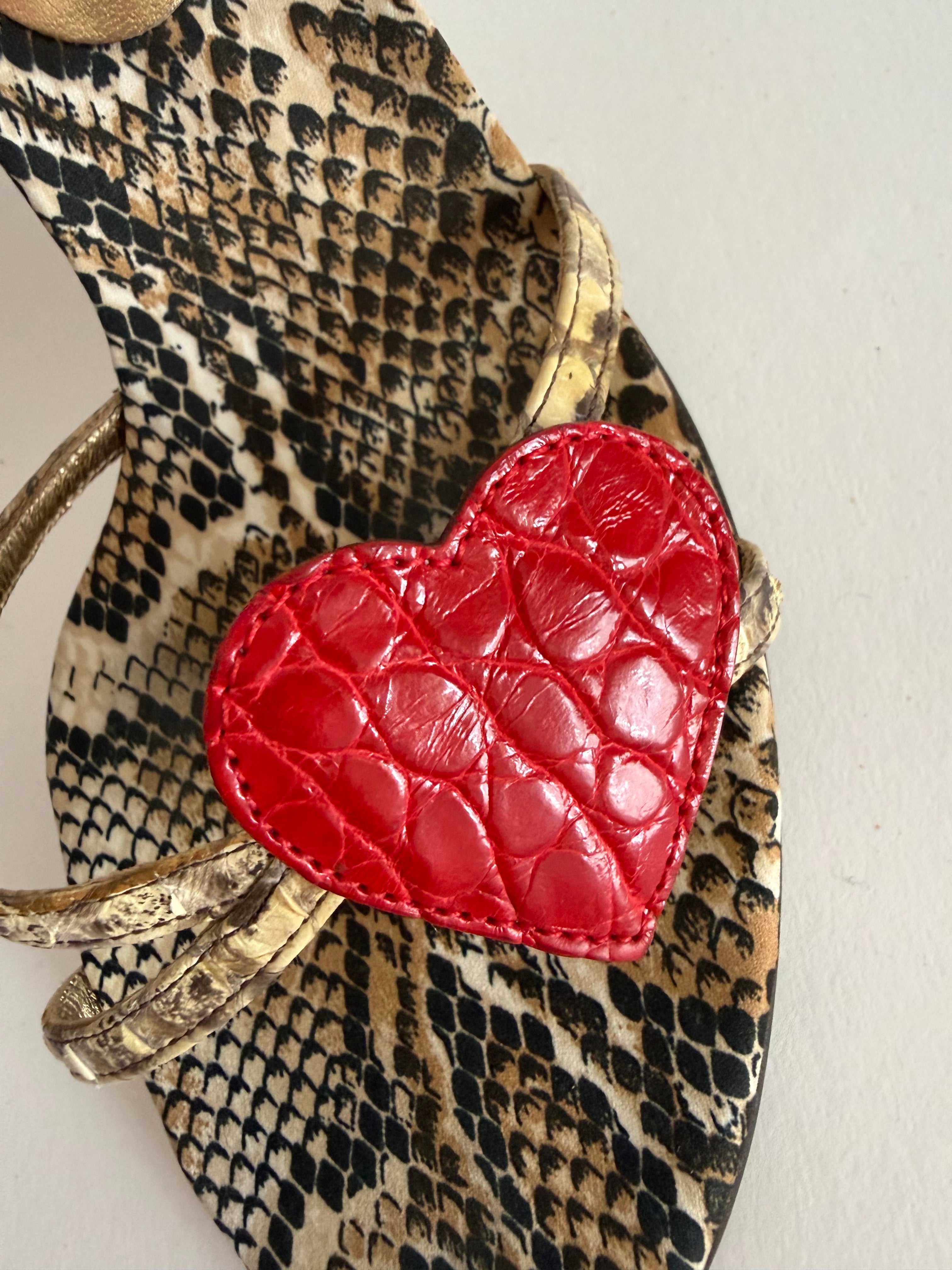 Dolce & Gabbana S/S 2005 heart python sandals