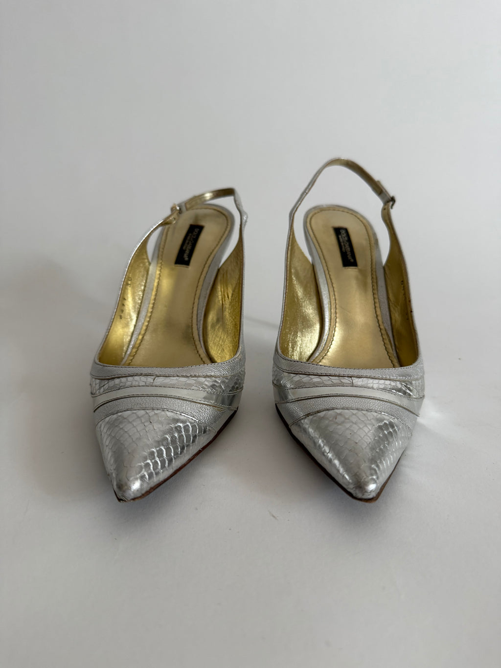 Dolce & Gabbana silver heels
